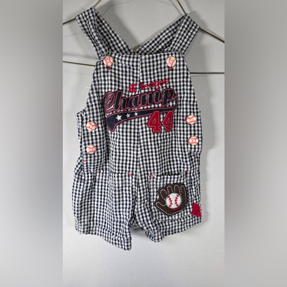 Cradle Togs Baseball Overalls Size 3/6 Months